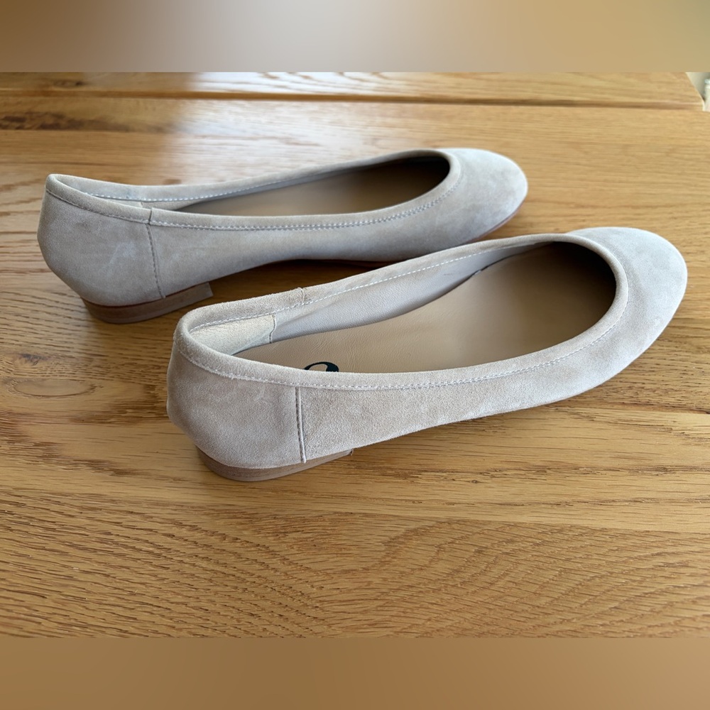 Suede Ballet Ballerina Flats Taupe Beige Sz 8 - Picture 7 of 8